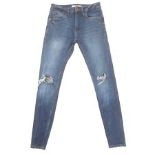 Używany, Bershka Denim Skinny Jeans Damskie 28 Distressed Medium Blue Denim na sprzedaż  Wysyłka do Poland