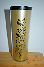 Starbucks Gold swirl design Coffee Cup Tumbler Travel Mug 16 oz 2012 Retired for sale  Shipping to South Africa
