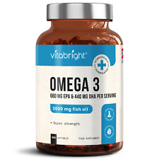 Óleo de peixe ômega 3, 2000mg super forte - 300 cápsulas gelatinosas - Fabricado no Reino Unido pela VitaB comprar usado  Enviando para Brazil