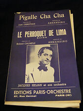 Usado, " Partition Pigalle Cha Armandino Le Parrot Of Lima Hélian Music Sheet " segunda mano  Embacar hacia Mexico
