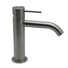 Bathroom  Brushed Steel Modern Tap Sink Wash Basin Taps Deck Mounted Mixer Mono for sale  Shipping to South Africa