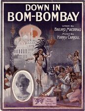 Down in Bom-Bombay, foto de capa de Emma Carus 1915 partituras vintage comprar usado  Enviando para Brazil