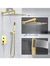 Sistema de chuveiro LUXURY cabeça de chuveiro 10 polegadas com conjunto combo portátil ouro escovado comprar usado  Enviando para Brazil