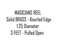 Magicians brass reel for sale  Hancock
