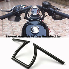 Motorcycle 7/8" Drag Handlebar Z Bar For Harley Chopper Bobber Custom Universal for sale  Shipping to South Africa