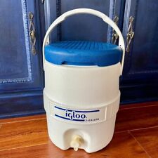 Vintage IGLOO 2 Gallon Water / Drink Cooler Jarro, Tampa Azul, Alça, Construído para Durar! comprar usado  Enviando para Brazil