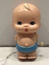 Vintage 2.75"Tomy Toy Plastic Baby Walking Wind Up Toy WORKING SEE ALL PICS for sale  Shipping to South Africa