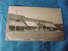 1908 WORKMEN PUTTING UP STORE AWNINGS in AXTELL Nebraska  REAL PHOTO POSTCARD for sale  Shipping to South Africa