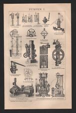 Lithografie 1898 pumpen gebraucht kaufen  Leipzig