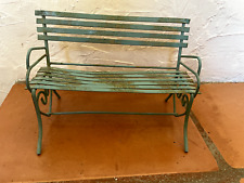 Vintage Adorable Miniature Doll Outdoors Metal Bench for sale  Shipping to South Africa