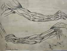 Leonardo Da Vinci  Drawing on old paper (Handmade)signed and stamped mixed, usado comprar usado  Enviando para Brazil