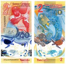 2023 East Caribbean 2 Dollar Polymer UNC P61 IBNS Banknote of the year WINNER, używany na sprzedaż  Wysyłka do Poland