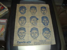 1964 Glo-Art Transfer-ette Iron Ons Chicago Cubs FULL Sheet Blue with Lou Brock na sprzedaż  Wysyłka do Poland