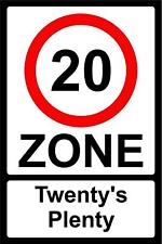 20 mph ZONE Twentys Plenty sign  for sale  Shipping to South Africa
