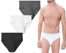 3 5 6 9 10 12 15 Pack Mens Briefs Plain 100% Cotton Slips Ribbed Underwear S-2XL for sale  Shipping to South Africa