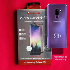 Used, NEW/Open Box ZAGG Galaxy S9+ Cell Curved-edge Tempered Glass Screen Protector for sale  Shipping to South Africa