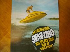 Used, 1968 Vintage Bombardier SEA DOO Watercraft Brochure Boat SKI DOO for sale  Shipping to South Africa