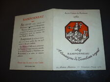 Menu 1970 restaurantchez d'occasion  Paris XI