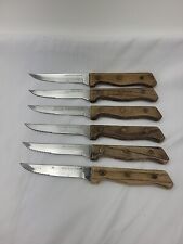 Juego de cuchillos de forja Armstrong juego de cubiertos 6 piezas asas de madera cuchillos para carne segunda mano  Embacar hacia Argentina