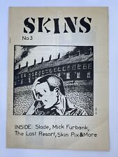 Skins #3 RARO London Skin Head Zine The Last Resort Slade Interview Punk década de 1980 comprar usado  Enviando para Brazil