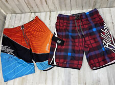 Lote de 2 shorts de banho masculinos vintage Y2K Billabong tamanho 32 comprimento longo U19, usado comprar usado  Enviando para Brazil