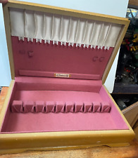 Talheres comunitários prata caixa forro rosa 17 1/2" x 4 3/4" x 12" comprar usado  Enviando para Brazil