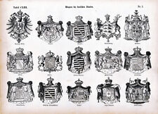 Wappen heraldik 1880 gebraucht kaufen  Berlin