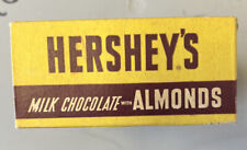 Vintage 1940s Hershey's Milk Chocolate Bar Amêndoas Candy Box Bottom Pensilvânia, usado comprar usado  Enviando para Brazil