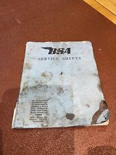 Bsa service sheets for sale  BRIGHTON