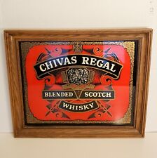 Placa de bar Chivas Regal Blended Scotch Whisky vintage vidro emoldurado 23" x 19"  , usado comprar usado  Enviando para Brazil