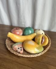 Juego de frutas pulidas piedra de alabastro italiano colección de 7 piezas segunda mano  Embacar hacia Argentina