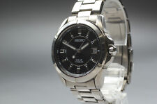 【EXC+5】SEIKO V145-0AX0 relógio masculino de quartzo solar titânio mostrador preto do Japão comprar usado  Enviando para Brazil