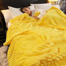 Cobertores de flanela 2022 para camas listradas sólidas capa de sofá colcha inverno comprar usado  Enviando para Brazil