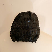Black sequin beanie for sale  PLYMOUTH
