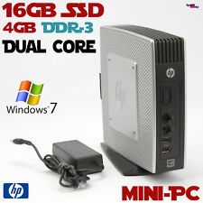 Mini PC Dual Core Thin Computador HP 16GB SSD 4GB DDR3 Cabeça Dupla Windows 7 19WATT, usado comprar usado  Enviando para Brazil