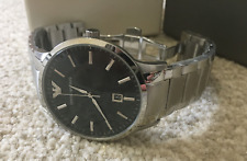 Relógio masculino clássico emporio armani ar2457 renato mostrador preto aço inoxidável, usado comprar usado  Enviando para Brazil