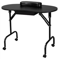 Mesa de manicure preta prego portátil esteticista mesa de trabalho com bolsa usada, usado comprar usado  Enviando para Brazil