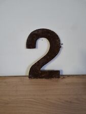 Used, 30cms rusty metal Numbers  shop sign home COMBINED POSTAGE '2' for sale  Shipping to South Africa