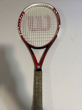 Raqueta de tenis con cabeza Wilson NANO Carbon Pro 110"" 4 1/4"" roja blanca negra S2366, usado segunda mano  Embacar hacia Argentina