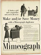 1940 Mimeograph Copy Machine Duplicator Vintage Print Ad 4 for sale  Shipping to South Africa