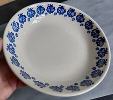 EMMA BRIDGEWATER White & Blue Seashell Hand Decorated Large Pasta Bowl, used for sale  UK