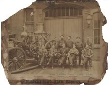 Albumen Photo. Steam Fire Engine No. 3.  Chicago, IL. I.D.'d Members. Firemen. for sale  Shipping to South Africa