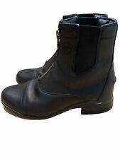 ARIAT Heritage ll Zip Paddock Riding Boots Black Leather Zip Size 8B Horse for sale  Shipping to South Africa