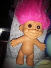 Vintage Troll Doll 4"  Doll PINK Hair AMBER eyes for sale  Shipping to South Africa