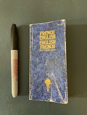 Diccionario francés inglés para chaleco bolsillo 1978 pequeño libro vintage, usado segunda mano  Embacar hacia Argentina