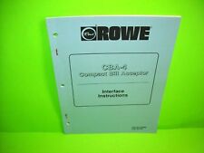 Rowe Original CBA-4 Interface de Aceitador de Faturas Compacta Jukebox Manual de Serviço comprar usado  Enviando para Brazil