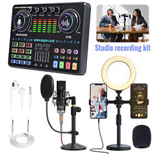 Kit de micrófono condensador de estudio profesional conjunto de auriculares de grabación y transmisión segunda mano  Embacar hacia Mexico