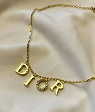 Auténtico Collar de Letras de Oro Christian Dior Reutilizado, usado segunda mano  Embacar hacia Argentina