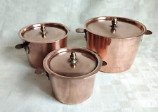 3 Anciens Moules cuivre à gâteaux Charlotte, Old Copper Cake pan 1900, usado comprar usado  Enviando para Brazil