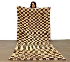 Checkered Rug Living Room Rug Vintage Carpet Handmade Checkboard Area Runner for sale  Shipping to South Africa